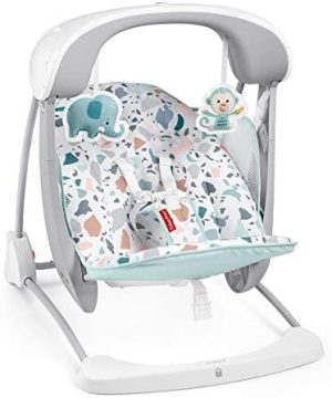 LIONELO Niles 2 en 1, trona plegable, tronas de bebe, mecedora para bebés y  niños, silla