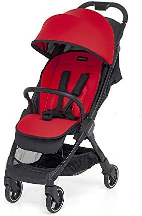 Foppapedretti Ciao Silla de Paseo Compacta con Cierre Automático, para Niños desde nacimiento a 15 Kg, Rojo (Cherry)