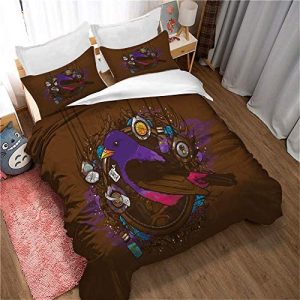 Funda Nórdica De Algodón 100%, Juego De Cama Doble De Animales De Fantasía Para Niños, Juego De Funda De Edredón Estampado, Blanco Y Azul, Para Todas Las Estaciones (patrón 02,180 x 220 cm (Cama 105))