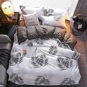 Funda Nórdica con Patrón De Nubes El Juego De Cama De Cuatro Piezas Simple Y Lindo Incluye 1 Sábana, 1 Funda Nórdica Y 2 Fundas De Almohada