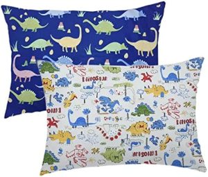 Funda de almohada para niños, 2 unidades, 100% algodón, funda de almohada de 40 x 60 cm, suave, transpirable, para niños, niñas, ropa de cama, funda de almohada para bebé, funda con sobre