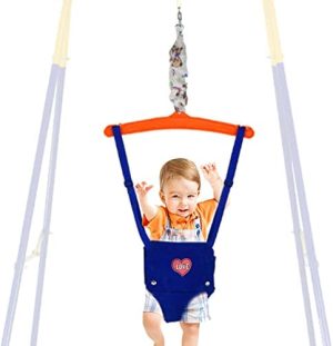 GIMOCOOL Saltador de Puerta,Saltadores y hamacas para bebés - Asiento de Actividad Exersaucer y Jumper de Puerta, Silla Colgante para niños, Columpio, el ejercitador Original para bebés con Super