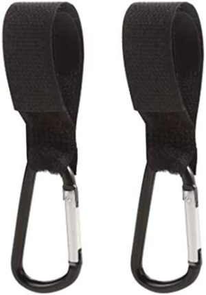 Ganchos Carrito Bebé Universal - Ganchos para Silla de Paseo - Para colgar - Ganchos de carro para bolsa de bebe, Color negro.