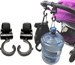 Ganchos para Cochecito, Ganchos Carro Bebé,Gancho para Cochecito Universal,Gancho Silla Paseo Carrito Bebé,Gancho de Ajuste Universal Accesorios Bolsa Carricoche