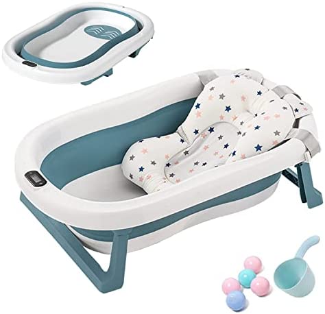 Baño Plegable Termómetro + Colchón Bebé Baby Antideslizante