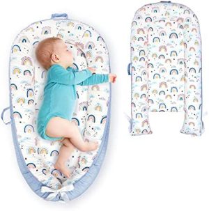 HOMCENT Nido de bebé para recién Nacido, Cama de Viaje portátil de algodón para bebé, Suave y Transpirable, 87x50 cm