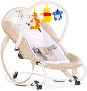 Hauck Bungee Deluxe Hamaca Bebé, desde 0 Meses hasta 9 kg, Balancin Bebe, Respaldo Ajustable, Mecedora Bebe, Sistema de Arnés, Arco de Actividades, Estructura Antivuelco, Portátil, Beige