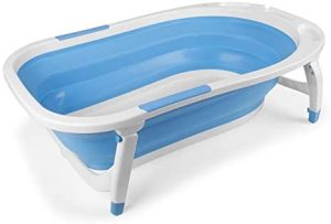 INTERBABY -Bañera Bebé Plegable Azul