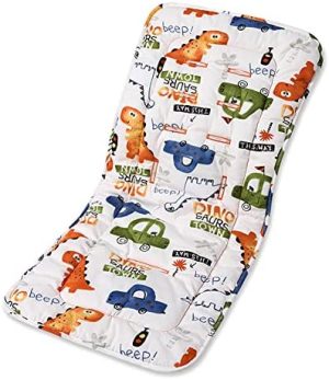 ISAKEN Cojín para Cochecito de Bebé, Colchoneta Transpirable Silla Paseo, Colchoneta Silla Paseo Universal Verano Transpirable, Algodón Transpirable para Cochecito de Bebé