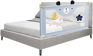 Barandillas de cama para niños 150CM, barandilla de seguridad para niños  portátil, altura ajustable, protección contra