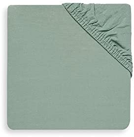 Jollein 511-507-00095 - Sábana Bajera para bebé (100% algodón, 60 x 120 cm), Color Verde