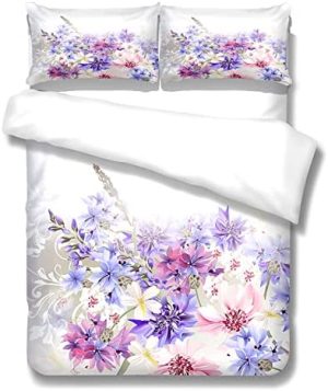 Juego De 3 Piezas De Estilo Nórdico De Funda Nórdica con Cremallera Simple Y Cómoda, Suave, Transpirable, Lavable A Máquina, Adecuado para La Habitación De Los Niños del Dormitorio del Hotel
