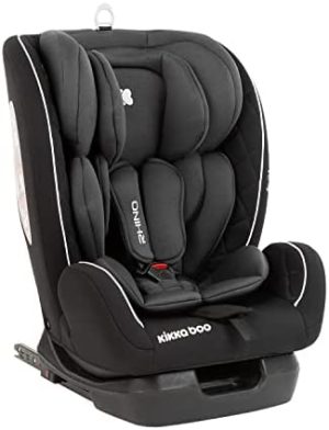 KikkaBoo Silla de Coche Isofix RHINO, Grupo 0+/1/2/3, 0-36 kg, Negro
