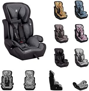 KikkaBoo Silla de Coche JOYRIDE, Grupo 1/2/3, 9-36 kg, Gris Oscuro
