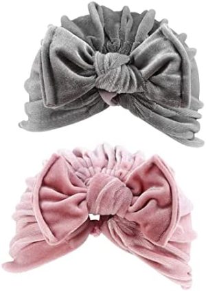 Kisangel 2 Uds Gorro De Neumático Sombrero De Satén para Niños Gorro De Satén para Niños Gorro De Satén Gorro De Bebé con Lazo Gorro De Lana para Guardería Gorro Pleuche Turbante