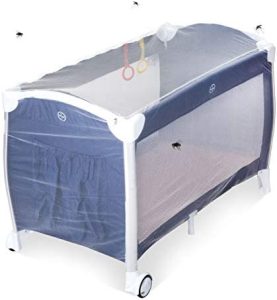 LEMESO Mosquitera Universal para Cuna con Cremallera -135 x 60 x 90cm
