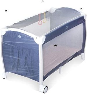 LEMESO Mosquitera Universal para Cuna con Cremallera -135 x 60 x 90cm