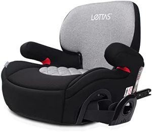 LETTAS Silla de Coche Grupo 3（6-12 años, 22-36 kg）Alzador para Niños ISOFIX Respaldo Removible