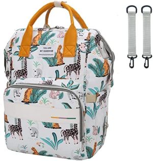LEcylankEr Mochilas para Pañales - Bolso Maternidad de Gran Capacidad - Mochila Carro Bebe de tela Oxford con Bolsillo Aislante - Bolsos para Carritos de Bebe con 5 Elegantes Estilos