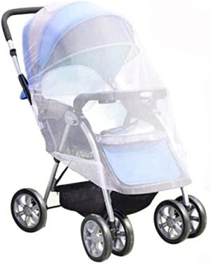 LacyMC Bebé Mosquitera,Universal Carrito Bebé Mosquitera,Mosquitera/Red Antiinsectos para Paseo y Cuna de Viaje-Blanco