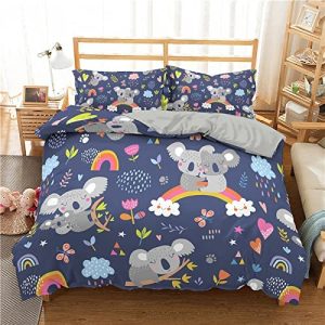 Lindo Gato Impresión Digital En 3D Funda Nórdica Dibujos Animados Estampado De Animales Máquina Ropa De Cama Lavable Funda De Edredón De 3 Piezas Funda De Almohada Funda De Edredón De Dormitorio
