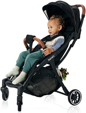 Lionelo Julie One Carrito 51 x 75 x 103 cm Para menores hasta 22kg 0-48M Regulación del respaldo Plegado sencillo Ruedas resistentes con amortizadores Cesta para compras Negro