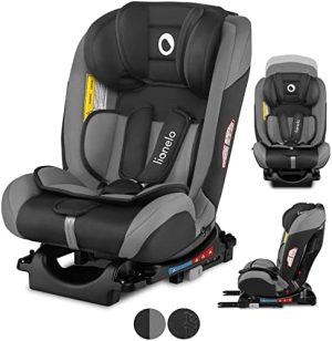 Lionelo Sander Asiento de seguridad 45 x 53 x 66-83 cm Niño hasta 36 kg hasta 12 años Posibilidad de montaje orientado hacia delante y hacia atrás Sistema Isofix 180 grados Gris