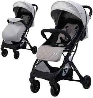 Lorelli - Silla de Paseo ligera y compacta Fiorano - Plegado con una mano, doble freno, ajustable, acolchado, plegado compacto, gran cesta de almacenaje . Color. Beige