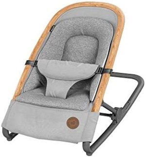 Maxi-Cosi Kori Hamaca bebé ergonómica, hamaca mecedora bebe con movimiento natural, reclinable, plegable y portátil, para bebés 0-9 kg, Essential Grey