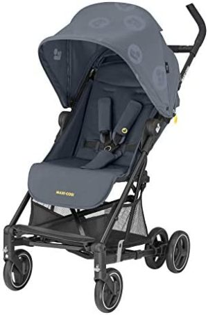 Maxi-Cosi Mara Silla de paseo ligera y compacta, reclinable hasta la posición de dormir, asiento espacioso y cómodo, plegable con una sola mano, cochecito de 0 meses a 22 kg, color Graphite