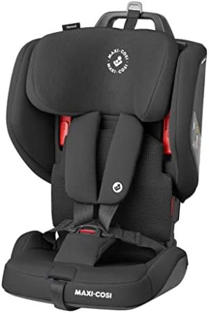 Maxi-Cosi Nomad Silla de coche de viaje portátil y plegable, Silla de auto Grupo 1 para niños 9-18 kg (9 meses a 4 años), color Authentic Black