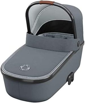 Maxi-Cosi Oria Capazo bebé ligero y plebagle compacto, colchón espacioso y confortable, capota protectora, color essential grey