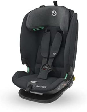 Maxi-Cosi Titan Plus i-Size,silla de coche ISOFIX multiedad, protección lateral G-CELL,4 posiciones de reclinado,cojines de espuma blanda en reposacabezas,76-150 cm,15 meses-12 años,Authentic Graphite