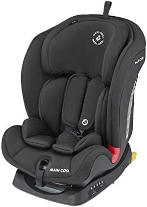 Maxi-Cosi Titan Silla de coche grupo 123 isofix, reclinable en 5 posiciones, con reductor para niños pequeños, para niños de 9 meses a 12 años, 9-18 kg, color Basic Black
