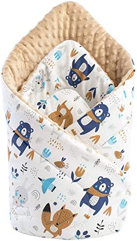 Medi Partners Saco de Dormir recién Nacido Minky 100% Algodón 75x75cm Todo el año Croissant para niños Multifuncional Antialérgico