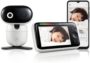 Motorola Nursery PIP1610 HD Wifi Video Baby Monitor con unidad para padres de 5" HD 720p y Motorola Nursery App - Panorámica, inclinación y zoom remotos - Conversación bidireccional - Seguro y privado