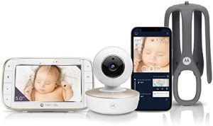 Motorola VM855/MBP855SCONNECT Video Baby Monitor con unidad de padres de 5" y Wi-Fi Motorola Nursery App para Smartphones &Tablets Blanco - UK PLUG