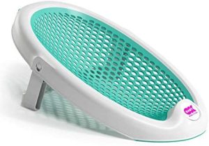 OKBABY Hamaca de baño Jelly - Hecho de materiales no tóxicos - Base antideslizante con sistema de bloqueo - Plegable, ideal para usar en bañeras - Perfecto para recién nacidos y bebés - Turquesa