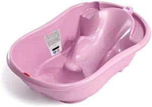 OKBABY Onda - Bañera Con Diseño Ergonómico - Para Bebés De 0 A 12 Meses, color Fucsia, talla única