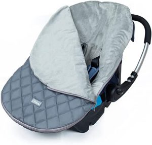Orzbow Saco Grupo 0 Universal,Saco Capazo Bebe Invierno con Felpa Corta,Primavera Saco Cuco bebe para Arnés de Seguridad de 3 y 5 Puntos,Otoño Saco Impermeable para Sillita Del Coche (Gris Claro)