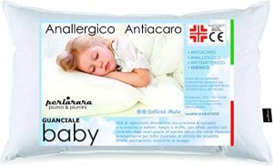 PERLARARA - Almohada para Niños 2 Años, Transpirable y Antialérgica - para Bebés de 1 - 2 - 3 año (40 x 60 cm)