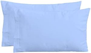 PERLARARA - Set 2 Funda de Almohada para Cama de Bebé 100% Algodón cm 40 x 60 Lavable (Celestial)