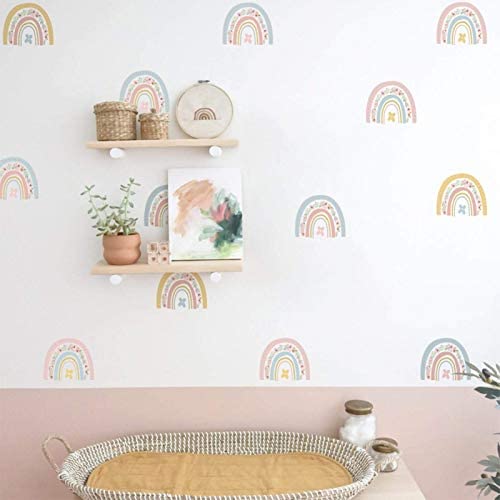 decalmile Pegatinas de Pared Infantiles Arcoiris Vinilos