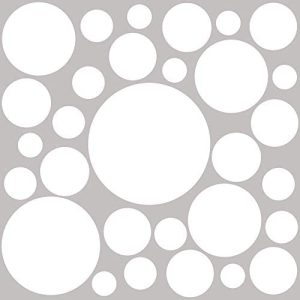 PREMYO 30 Puntos Pegatinas Pared Infantil - Vinilos Decorativos Habitación Bebé Niña Niños - Fácil de Poner Blanco