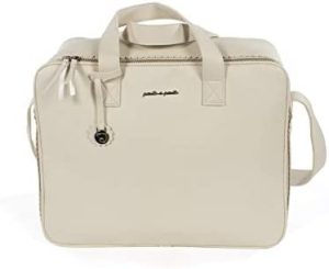 Pasito a Pasito. Maleta Bebé Biscuit. Bolsa de Maternidad para Hospital/clínica Fabricada en Eco-Leather Tipo Vacuno Color Beige. Medidas 46 X 37 X 17 cm.