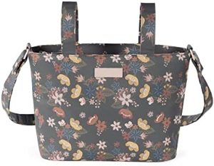Pasito a pasito. Bolso Crossbody para Carrito de Bebé Garden. Bolsa Organizadora, Práctica, Elegante. Bolso de Maternidad Fabricado en Polipiel. Color Gris