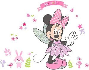 Pegatinas Infantiles Pared-Miotlsy Minnie Pegatinas Decorativas Pared, Vinilos Infantiles Niña, Stickers Pared Dormitorio Calcomanias para dormitorio de bebé y niños