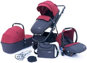 Petex - Carrito de bebé rojo
