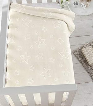 Pielsa - 6627-6, Manta Bebe, Manta Bebe recién Nacido, Manta Bebe Invierno, Manta Bebe Meses, Manta Bebe gofrado, Manta de Cuna, Color Natural, Tamaño 110 x 140