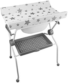 Plastimyr - Bañera plegable bidé, diseño estrellas, color blanco